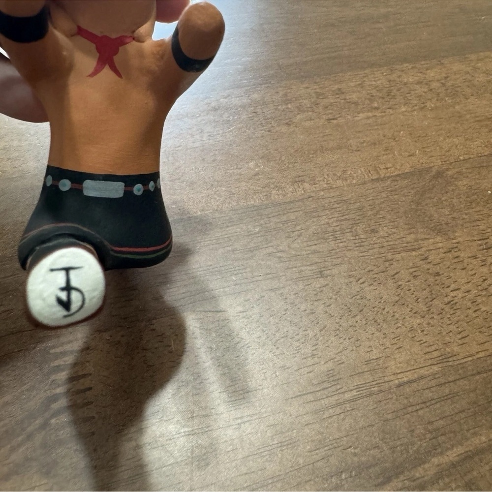 Rare Vintage Hopi Mud head Tumbling Doll Figurine By Tony Dallas Signed - Picture 3 of 6